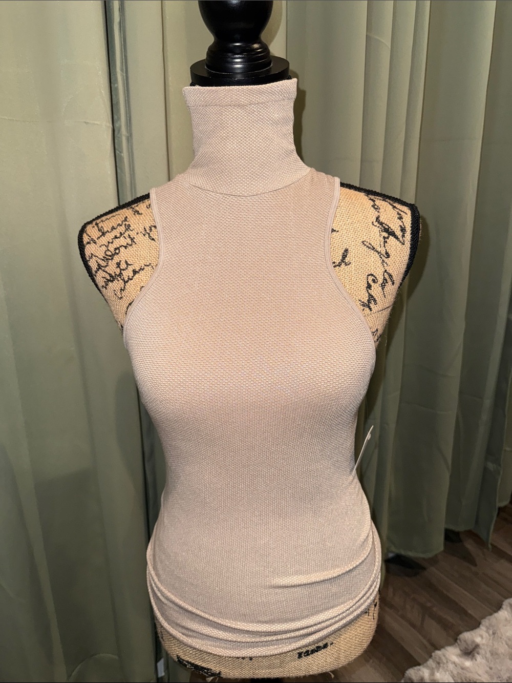 Free People Intimately Sleeveless High Neck Tank - Light Beige